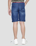Little M Celana Pendek Denim Monster Anak Laki-laki