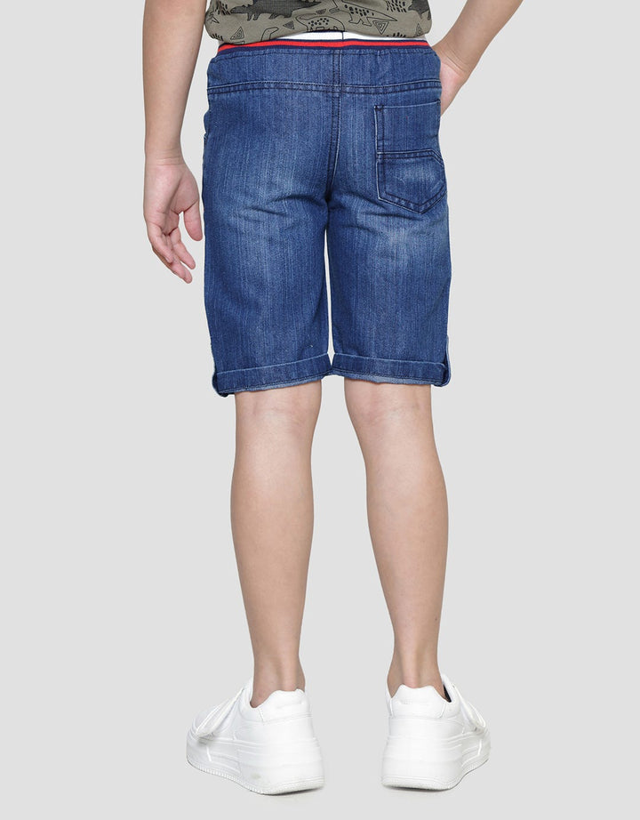 Little M Boys Monster Denim Shorts