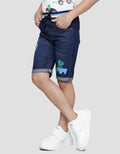 Little M Rib Cho Cho Train Dino Boys Shorts