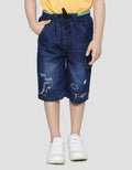 Little M Denim Embroidered Boys Shorts
