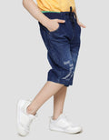 Little M Denim Embroidered Boys Shorts