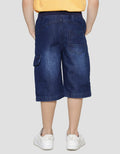Little M Denim Embroidered Boys Shorts