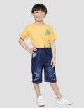 Little M Denim Embroidered Boys Shorts