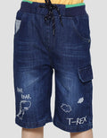 Little M Denim Embroidered Boys Shorts