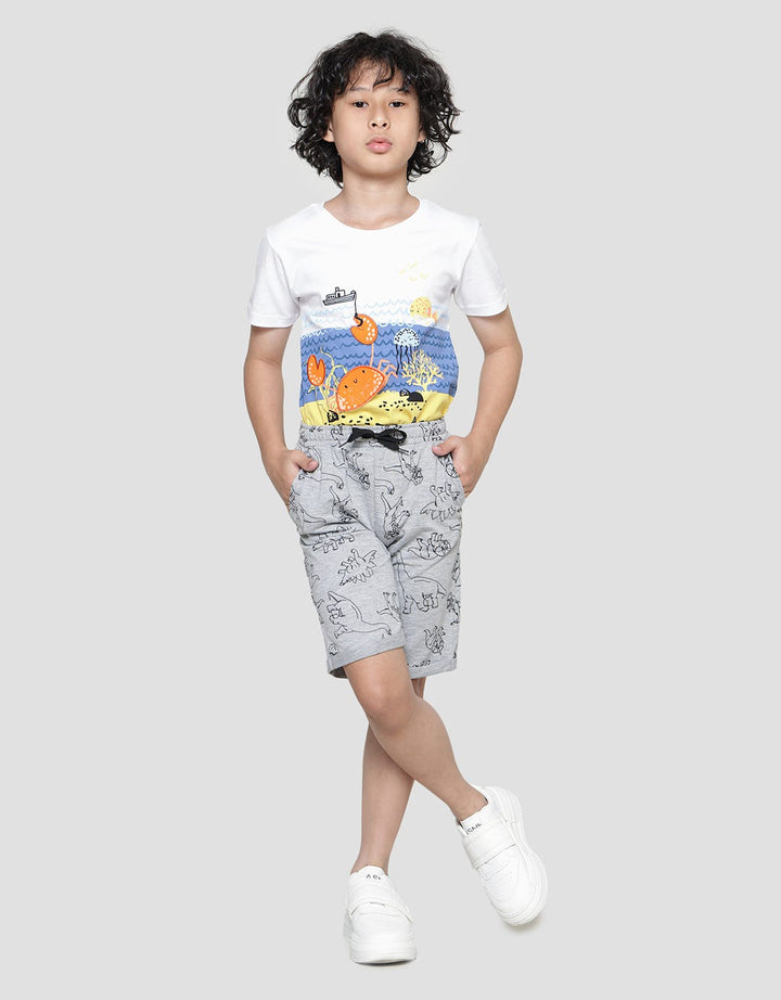 Little M Dino Print Boys Shorts