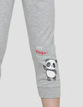 Little M Jogger Terry Panda Screen Print Boys