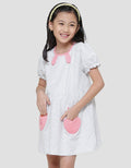 Little M Kantong Hati Aplikasi Midi Dress Anak Perempuan