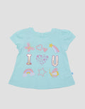 Pipiniko Girls' Back Ribbon Short Sleeve T-Shirt