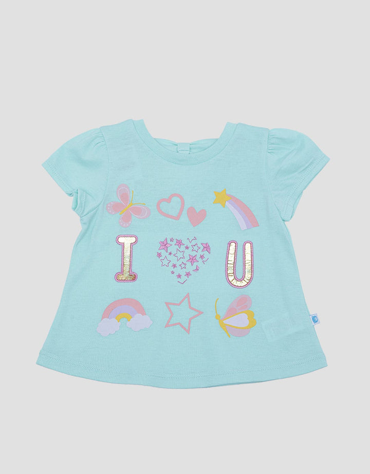 Pipiniko Girls' Back Ribbon Short Sleeve T-Shirt
