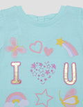 Pipiniko Girls' Back Ribbon Short Sleeve T-Shirt
