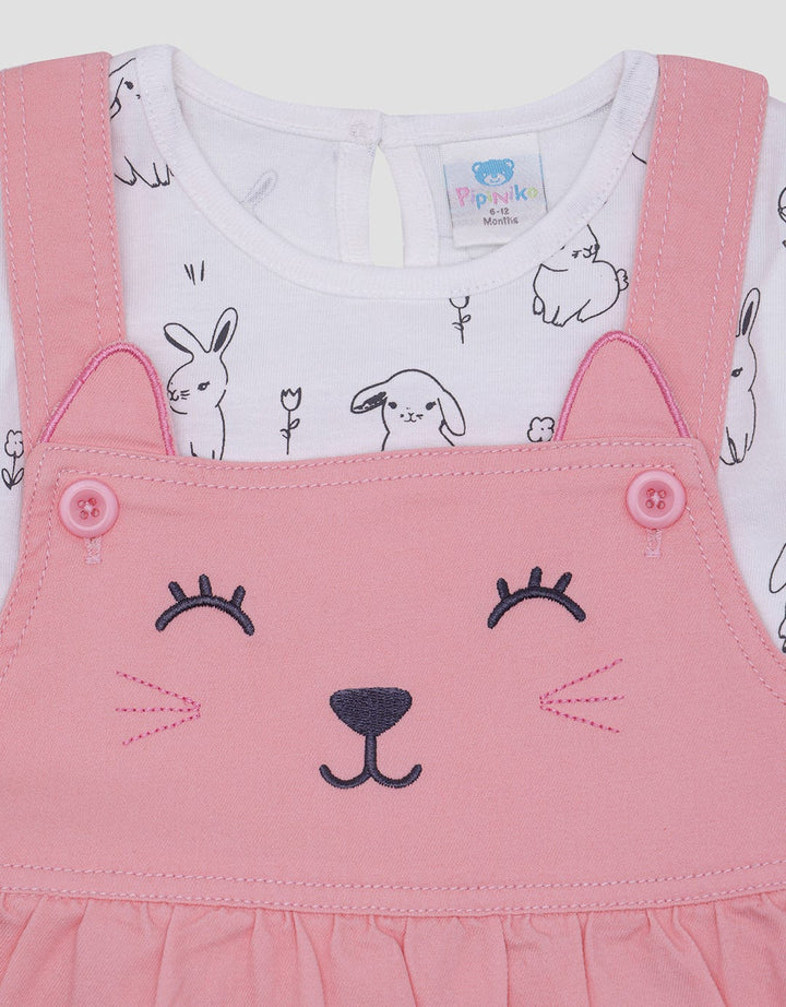Pipiniko Bunny Embro Midi Dress Anak Perempuan