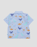 Pipiniko Full Print Dino Pixel Kemeja Anak Laki-Laki
