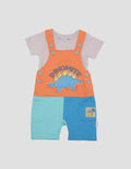Pipiniko Jumpsuit Overall 3 Tone Dino Anak Laki-laki