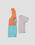 Pipiniko Jumpsuit Overall 3 Tone Dino Anak Laki-laki