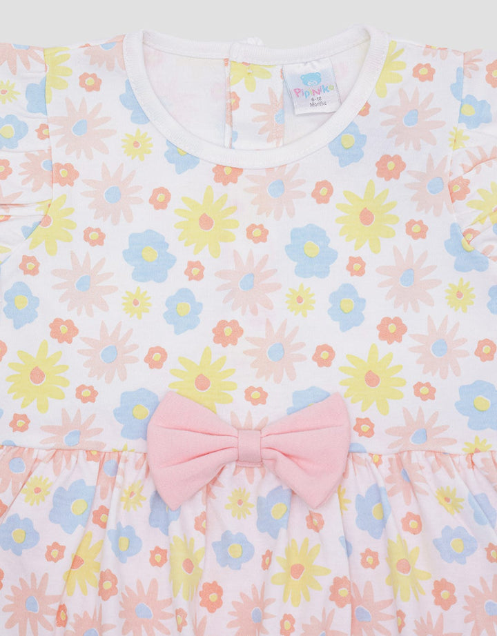 Pipiniko Jumpsuit Romper Dress Girls Print Flower