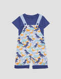 Pipiniko Fp Dino Pixel Short Jumpsuit Overall Anak Laki-Laki
