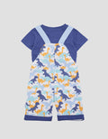 Pipiniko Fp Dino Pixel Short Jumpsuit Overall Anak Laki-Laki