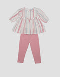 Pipiniko Bamus Stripe Set Pakaian Anak Perempuan