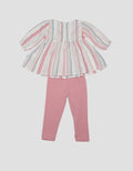 Pipiniko Bamus Stripe Set Pakaian Anak Perempuan