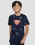 Character Superman Logo Kaos Anak Laki-laki