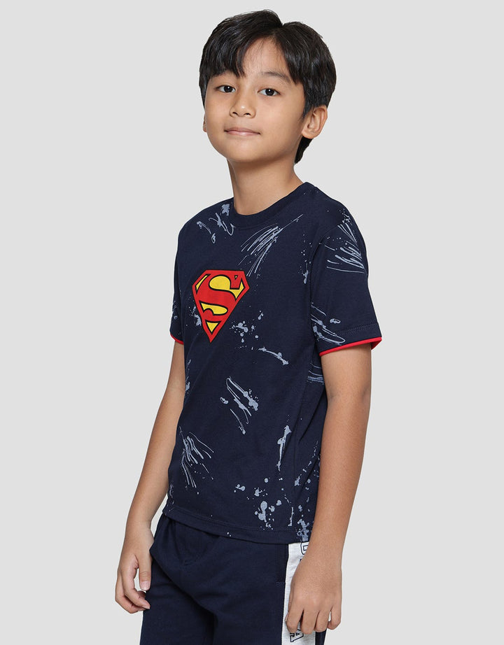 Character Superman Logo Kaos Anak Laki-laki