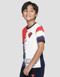 Character Superman Tulisan Ombre Lengan Kaos Anak Laki-Laki