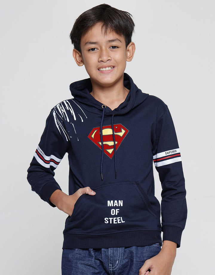 Character Sweater Superman Logo Anak Laki-laki