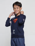 Character Sweater Superman Logo Anak Laki-laki
