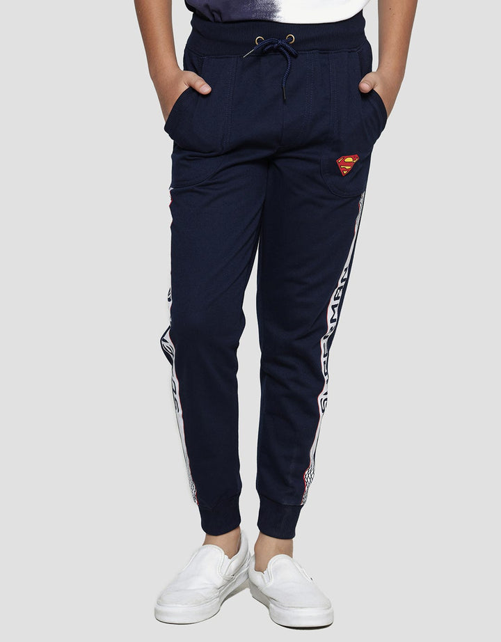 Character Superman Logo Lis C Jogger Anak Laki-laki