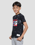 Character Superman Fly Print Kaos Anak Laki-laki