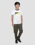 Character Batman Tulisan Marble Kaos Lengan Pendek Anak Laki-laki