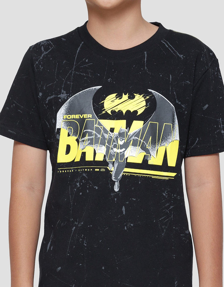Character Batman Fly Marble Kaos Lengan Pendek Anak Laki-Laki