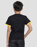 Character Batman Logo Logo Layering Kaos Lengan Pendek Anak Laki-Laki