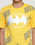 Character Batman Logo Foil Tengah Kaos Lengan Pendek Anak Laki-Laki