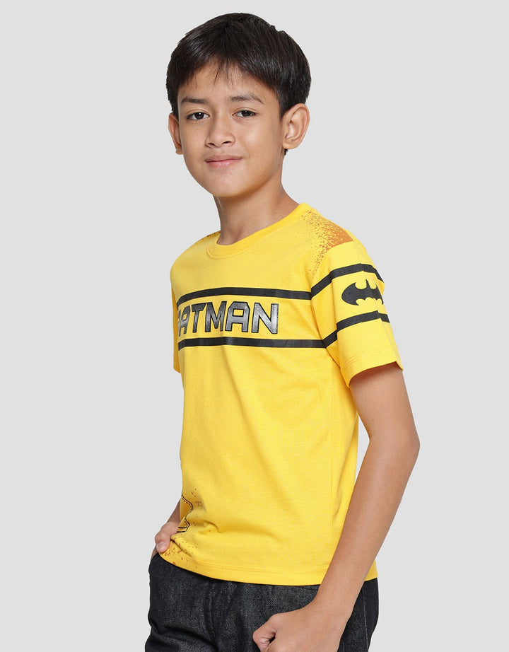 Character Kaos Lengan Pendek Anak Laki-laki  Print Batman Tulisan Tengah