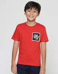Character Mario Bros Logo Print Kaos Anak Laki-laki