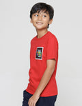 Character Mario Bros Logo Print Kaos Anak Laki-laki