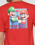 Character Mario Bros Logo Print Kaos Anak Laki-laki