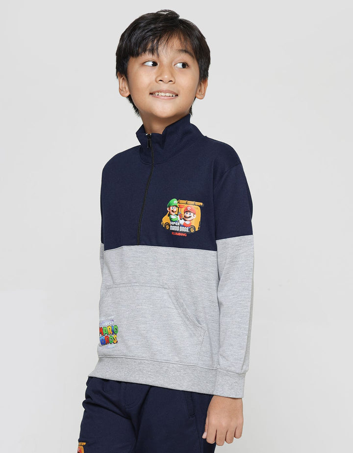Character Mario Sweater Hoodless Boys