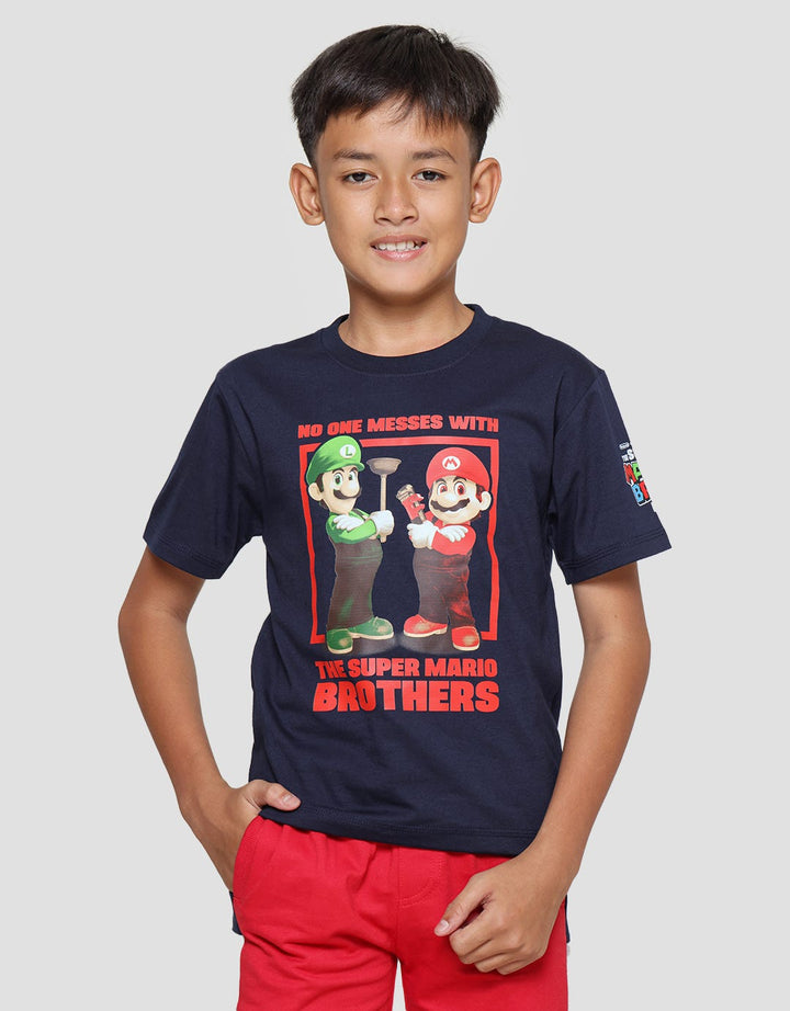 Character Mario Bros Luigi Kaos Anak Laki-laki