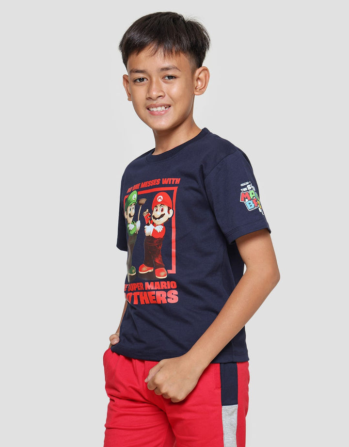 Character Mario Bros Luigi Kaos Anak Laki-laki