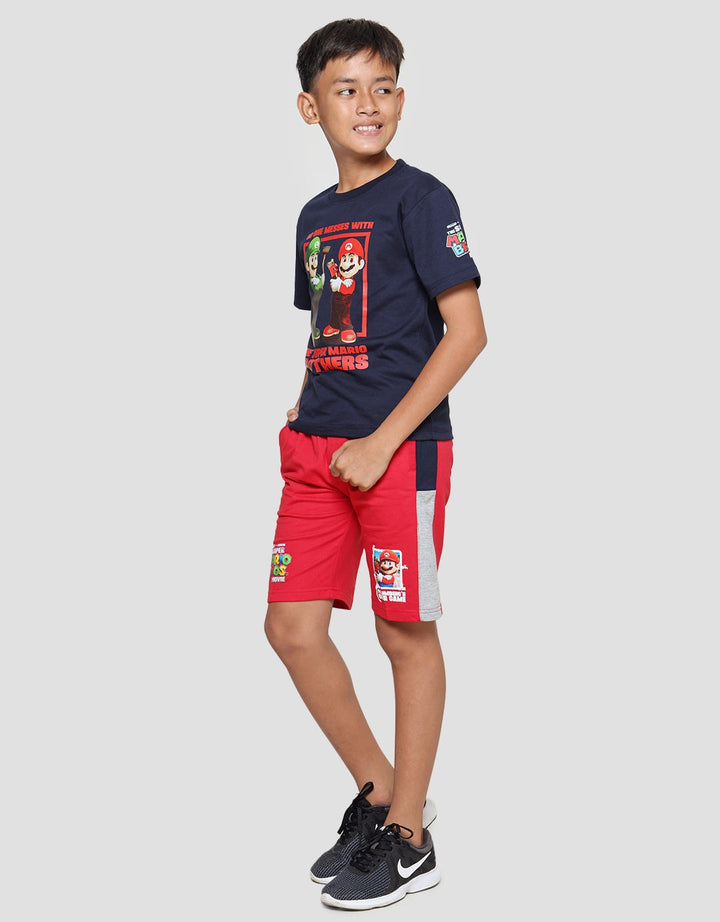 Character Mario Bros Luigi Kaos Anak Laki-laki