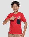 Character Mario Bros Logo Kaos Anak Laki-laki