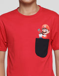 Character Mario Bros Logo Kaos Anak Laki-laki
