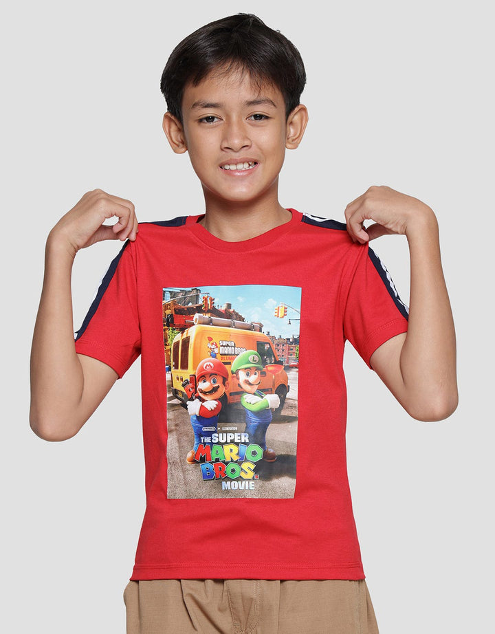Character Mario Luigi Poster Lis Short Sleeve T-Shirt Boys