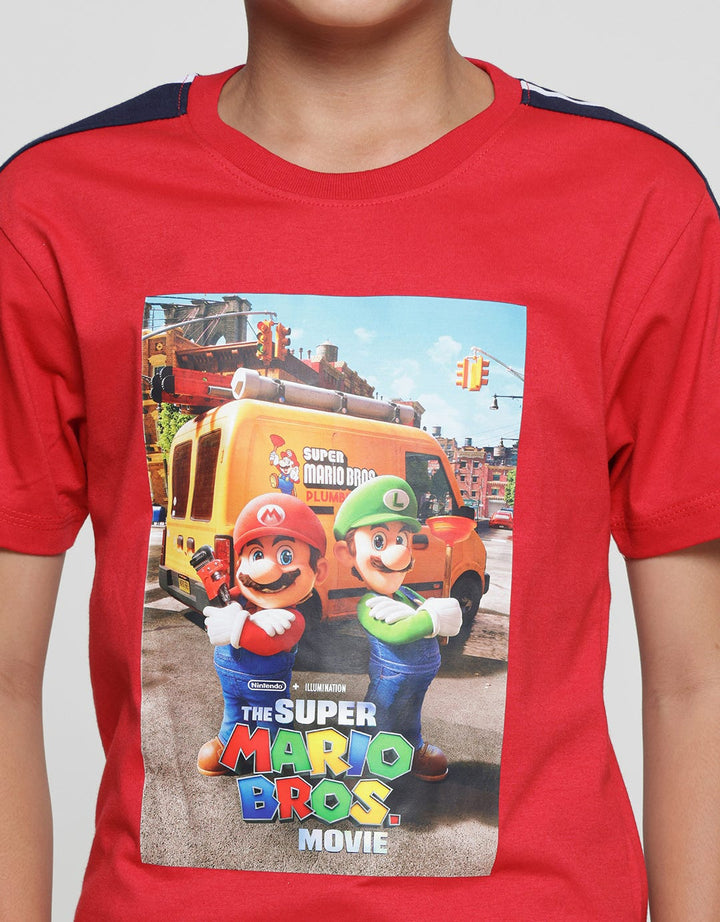 Character Mario Luigi Poster Lis Short Sleeve T-Shirt Boys