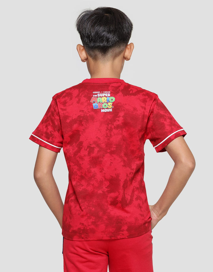 Character Mario Bros Logo Corner Kaos Anak Laki-laki