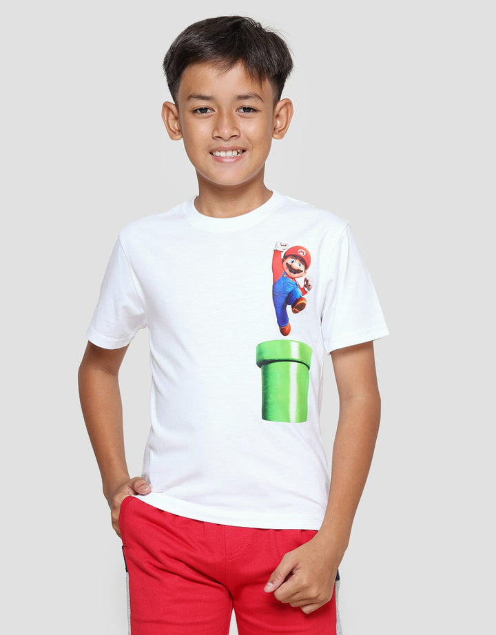 Character Mario Jump Pipe Kaos Anak Laki-Laki