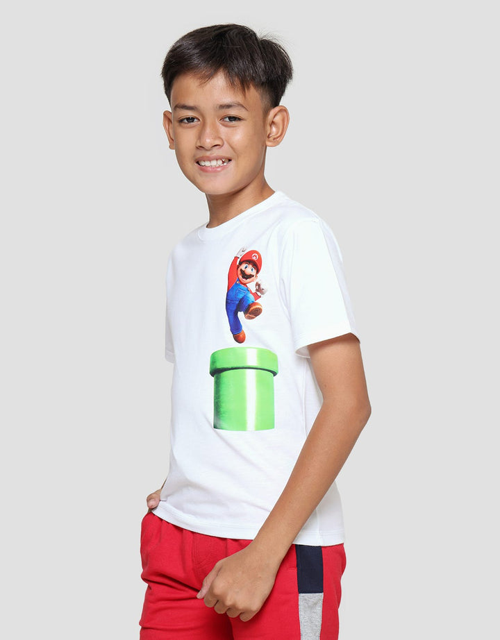 Character Mario Jump Pipe Kaos Anak Laki-Laki