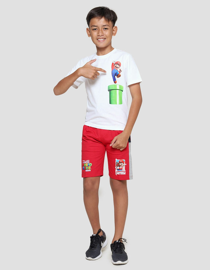 Character Mario Jump Pipe Kaos Anak Laki-Laki